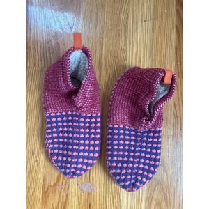 Bombas Womens Gripper Slippers Pink Blue Knit Sherpa Lined Non-Slip House Shoes